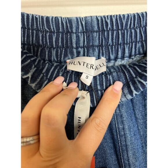 NWT Hunter Bell Courtland Pull-On Cotton Elastic Waist Denim Short Blue Size: S - Picture 6 of 8